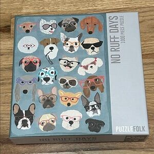 PuzzleFolk No Ruff Days 1000 piece Puzzle  *New in box